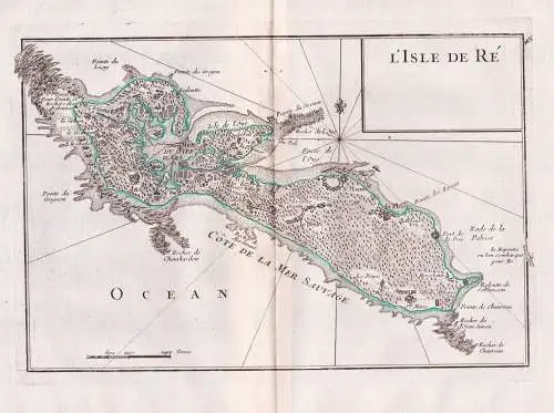 L'Isle de Re - Ile de Re island ile Insel / France Frankreich / carte Karte map