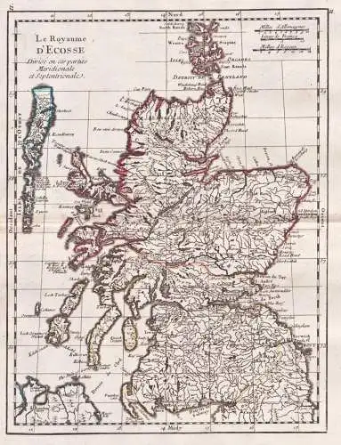 Le Royaume d'Ecosse - Scotland Schottland Great Britain / Karte map