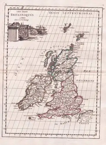 Les Isles Britanniques - British Isles Great Britain England / Wales Scotland Ireland / Karte map