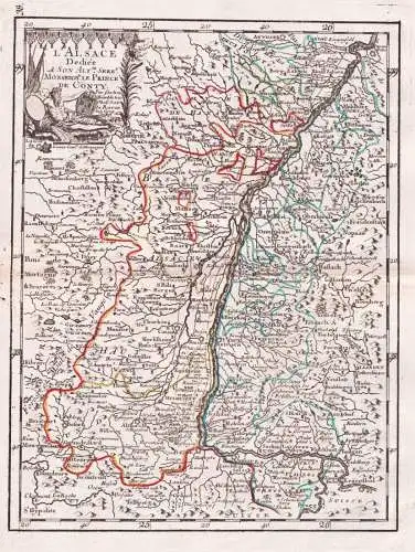 L'Alsace - Alsace Elsass France Frankreich / carte Karte map