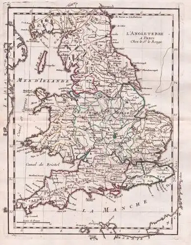 L'Angleterre - England Great Britain London Wales Großbritannien / Karte map