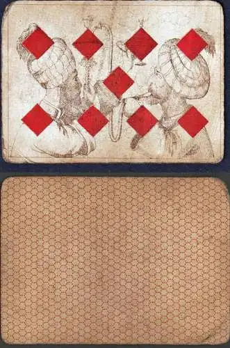 (Karo 9) - Diamonds carreau / playing card carte a jouer Spielkarte cards cartes