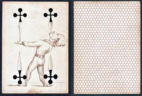 (Kreuz 4) - Clubs trefle / playing card carte a jouer Spielkarte cards cartes