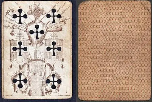 (Kreuz 7) - Clubs trefle / playing card carte a jouer Spielkarte cards cartes