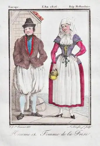 Homme & Femme de la Frise - Friesland Ostfriesland Tracht Trachten costume