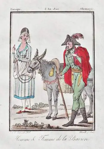 Homme et Femme de la Baviere - Bayern Bavaria Tracht Trachten costume