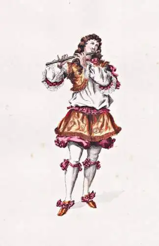 (Ottavio) - Flute player Flötenspieler / Commedia dell'arte / Theater theatre / mask Maske maschera / costume