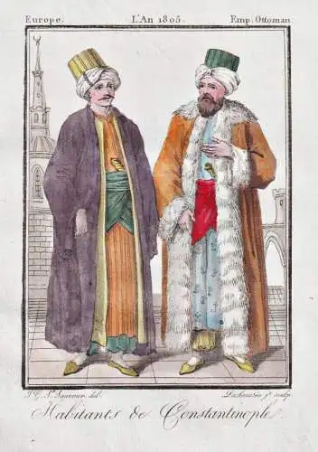 Habitants de Constantinople - Ottoman people Constantinople Istanbul Turkey Türkei Tracht Trachten costume