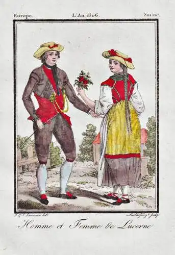 Homme & Femme de Lucerne - Luzern Lucerne Schweiz Suisse Switzerland Tracht Trachten costume