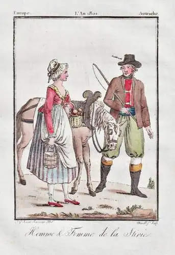 Homme et Femme de la Stirie - Steiermark Österreich Austria Tracht Trachten costume