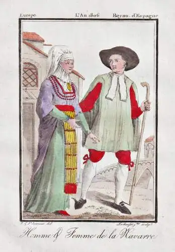 Homme & Femme de la Navarre - Navarre Navarra Spanien Espana Spain / Tracht Trachten costume