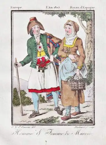 Homme et Femme de Murcie - Murcia Spanien Espana Spain / Tracht Trachten costume