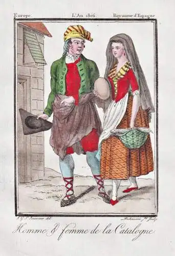 Homme & Femme de la Catalogne - Cataluna Catalunya Espana Spain Spanien / Tracht Trachten costume