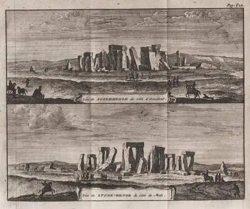 Vue de Stone-Henge du Cote d'Occident / Vue du Stone-Henge du Cote du Midi. - Stonehenge Amesbury England