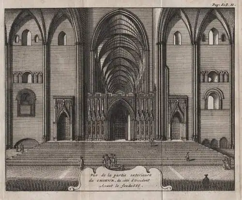 Vue de la partie exterieure de Choeur, du coté d'Occident. - St. Paul's Cathedral London Ansicht view