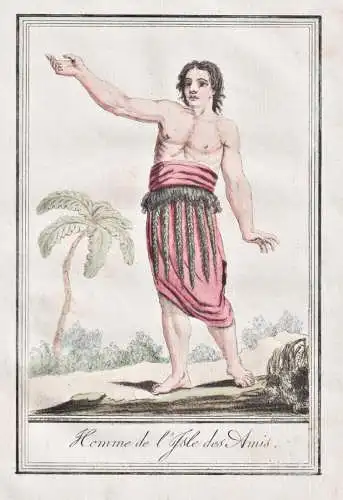 Homme de l'Isle des Amis - Freundschaftsinsel Tonga Pacific Tracht Trachten costume