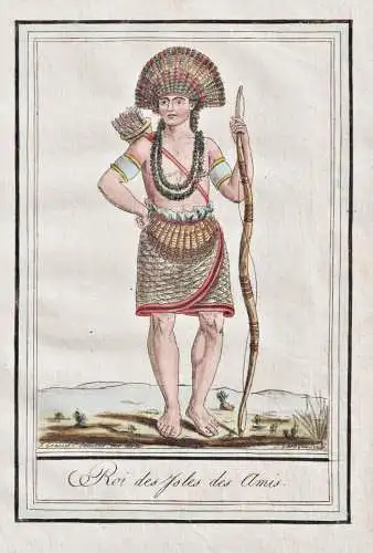 Roi des Isles des Amis - Tonga König king Pacific / Tracht Trachten costume