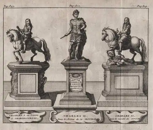 Charles I / Charles II. / Charles II. - London monuments Charles II. of England Charles I. of England Ansicht