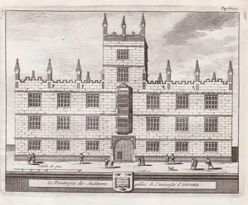 Le Frontispice des Auditoires publics de l'universite d'Oxford - Bodleian Library Old Schools Quad Oxford Univ