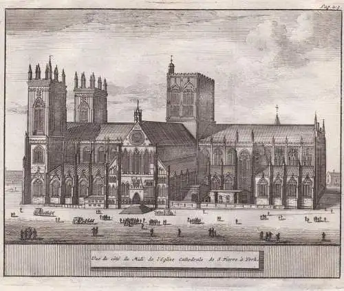 Vue du cote du Midi de l'Eglise Cathedrale de S. Pierre a York. - York Minster Cathedral England