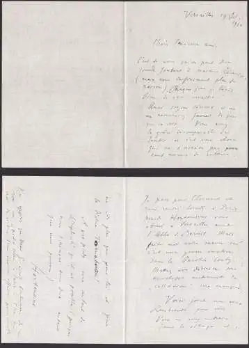 Eigenhändiger Brief mit Unterschrift von 19. Okt. 1912 / Autograph letter with signature