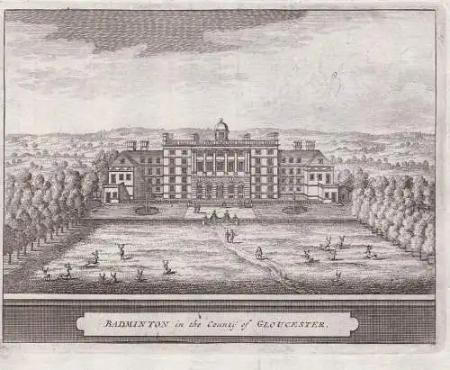 Badminton in the County of Gloucester. - Badminton House Gloucestershire England