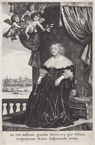 Sic ivit nostram grandis Medicea per Urbem, sceptrorum Mater suspicienda trium - Maria de Medici (1575-1642) M