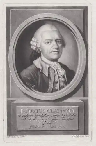 D. Justus Claproth - Justus Claproth (1728-1805) Jurist Kassel Göttingen Erfinder des Recyclingpapiers Papier