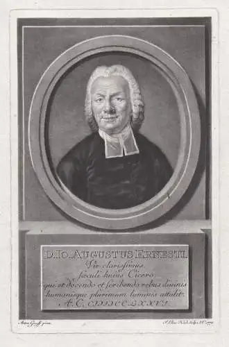 D. Io. Augustus Ernesti - Johann August Ernesti (1707-1781) Theologe Tennstedt Leipzig Philologe Rektor Portra