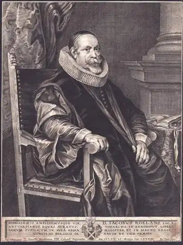Nobilissimus amplissimusque vir, D. Iacobus Roelans... - Jacob Roelants (1568-1651) councillor in Mechelen Por