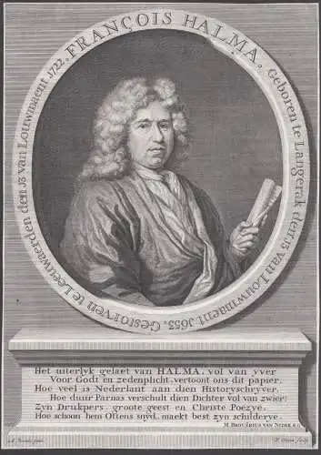 Francois Halma - Francois Halma (1653-1722) Dutch publisher Utrecht Langerak Nederland Netherlands Portrait