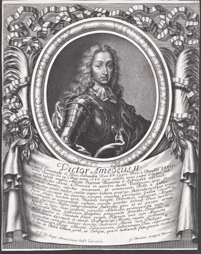 Victor Amadeus II - Vittorio Amedeo II di Savoia (1666-1732) Sicilia Sardegna Piemonte Monferrato Aosta Nizza