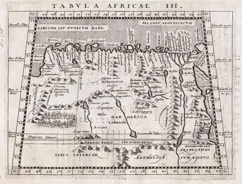 Tabula Aphricae III. - Africa Afrika Afrique / Egypt Ägypten Red Sea Rotes Meer / Antike antiquity / Ptolemeu