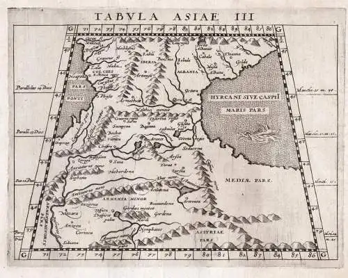 Tabula Asiae III. - Georgia Azerbaijan Armenia / Caspian Sea Black Sea Schwarzes Meer / Antike antiquity / Pto