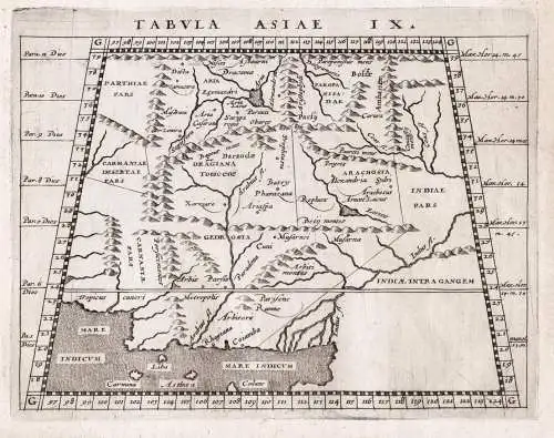 Tabula Asiae IX. - India Indien Bangladesh Bhutan Nepal Asia Asien Asie / Antike antiquity / Ptolemeu Ptolomä