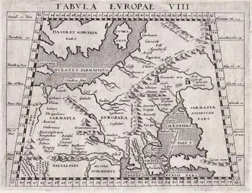 Tabula Europae VIII - Europa Europe Osteuropa Ukraine Lithuania Litauen Estonia Estland Latvia Lettland / Anti