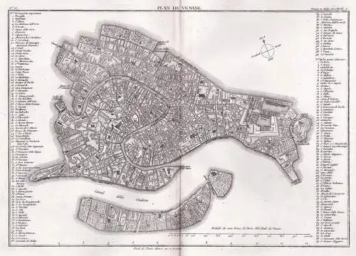 Plan de Venise - Venice Venezia Venedig Plan Italia Italy Italien