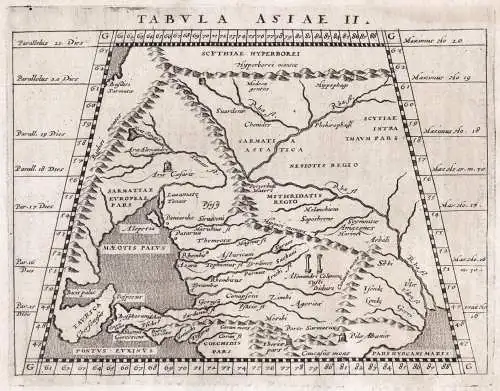 Tabula Asiae II. - Ukraine Russia Russland Russie / Black Sea Schwarzes Meer / Antike antiquity / Ptolemeu Pto