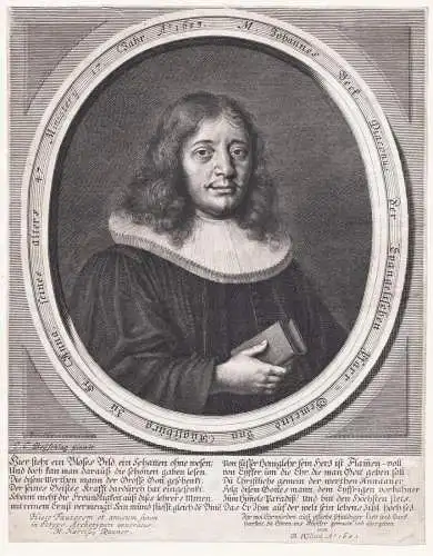 M. Johannes Beck Diaconus der Evangelischen... - Johann Beck (1636-1687) Augsburg Theologe Diakon Portrait