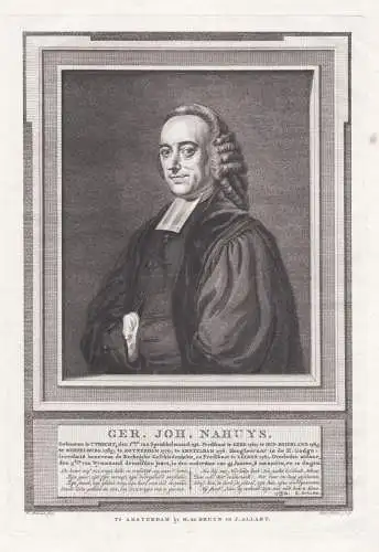 Ger. Joh. Nahuys - Gerard Johan Nahuys (1738-1781) Dutch Pastor Rotterdam Amsterdam Leiden Portrait