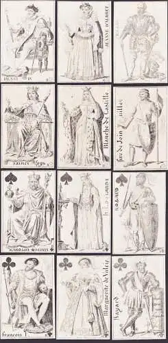 (Cartes Historiques - Dames de France) - Kartenspiel / Card game / Spielkarten / carte da gioco / cartes à jo