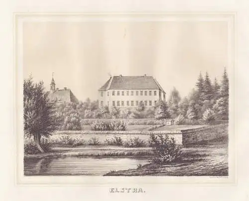 Elstra - Rittergut Elstra LK Bautzen Oberlausitz / Sachsen