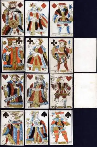 (18th century French card game) - cartes a jouer Spielkarten playing cards / Kartenspiel jeu alte Spiele antiq