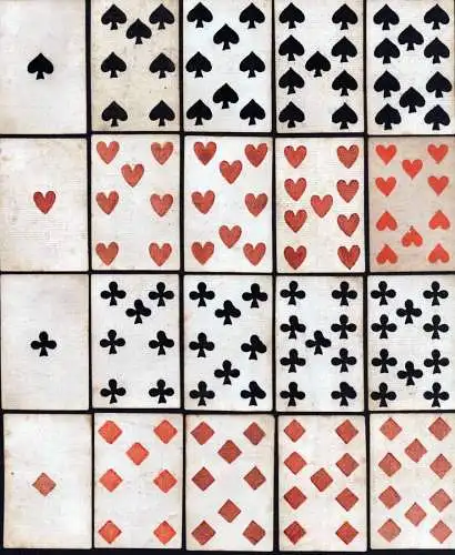 (Card game - Paris pattern) - cartes a jouer Spielkarten playing cards / Kartenspiel jeu alte Spiele antique c