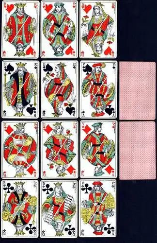 (French playing cards for export to Romania) - Kartenspiel / Card game / Spielkarten playing cards / carte da