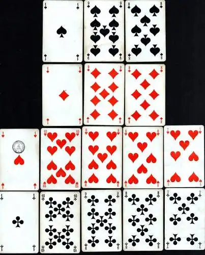 (French playing cards for export to Romania) - Kartenspiel / Card game / Spielkarten playing cards / carte da