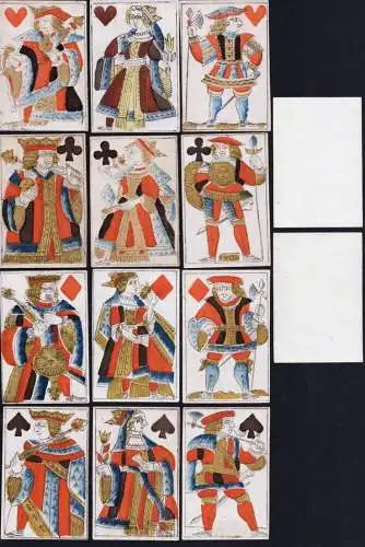 (French playing cards) - Kartenspiel / Card game / Spielkarten / carte da gioco / cartes à jouer / jeu card d