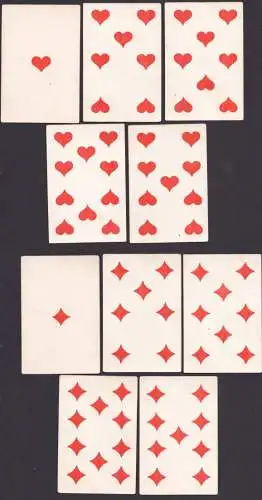 (French playing cards for the game L'Hombre) - playing cards Spielkarten cartes a jouer / Kartenspiel jeu alte