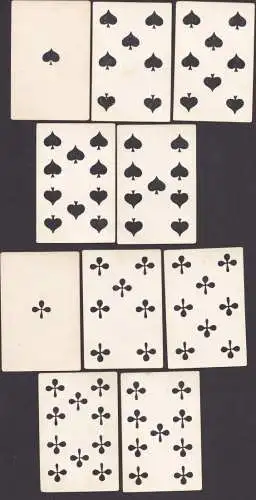 (French playing cards for the game L'Hombre) - playing cards Spielkarten cartes a jouer / Kartenspiel jeu alte