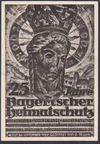 25 Jahre Bayerischer Heimatschutz - Ausstellung München  / Künstlerkarte